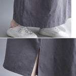 Casual Solid Color With Pocket Suspender Dress
