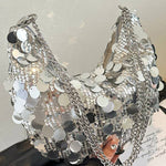 Streamer Sequin Chain Underarm Bag