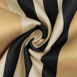 Long Sleeves Loose Buttoned Split-Joint Striped Stand Collar Woolen Coat