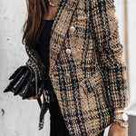 Good Catch Double Breasted Plaid Blazer