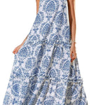 Women's Halter Neck Floral Print Vacation Dress