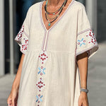 Linen Blend Oversized Dress