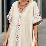 Linen Blend Oversized Dress