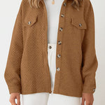 Lugogne Relaxed Lapel Oversized Long Sleeve Shirt