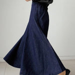 Loose Wide-Leg Empire Jean Pants