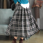 Artistic Retro Plaid A-Line Skirt
