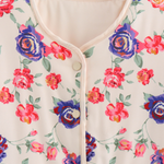 Street V-neck Loose Cardigan Fashion Print Cotton Coat for Women