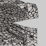 Long Sleeves Loose Buttoned Contrast Color Snakeskin Printed Lapel Blouses&Shirts Tops