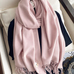Solid Color Tasseled Scarf Scarfs&Hats
