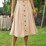 Casual Skirt Shaped Waist Button Princess Dress Skirt