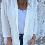 Solid Color Casual Long Sleeve Loose Pocket Cardigan