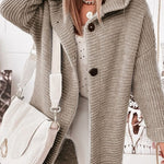 Hooded Knitwear Hood Collar Temperament Commuting Loose Cardigan Women's Sweater