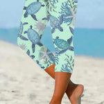 🔥Buy 3 Get 10% Off🔥Women's Hawaiian Turtle Print Resort Casual Leggings