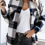 Unstoppable Feeling Plaid Pocketed Relaxed Jacket