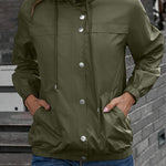 Casual Sportswear Solid Pocket Hooded Collar Outerwear