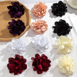 Solid Color Three-Dimensional Flower Drop Earrings