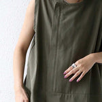 Casual Solid Color Round-Neck Sleeveless Wide Leg Jumpsuits