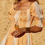 Fashion stitching bud sleeve dress