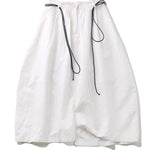 Loose White Linen Split-Side Harem Pants