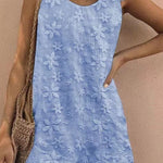 Embroidered floral lace-up tank top romper