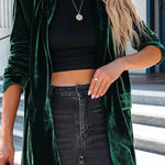 It's Just A Crush Pocketed Velvet Blazer