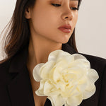 Flower Shape Solid Color Brooch Accessories