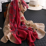 Original Floral Sun-Protection Silk Scarf