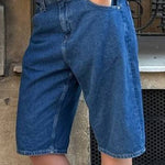 High Waist Denim Shorts with Pockets