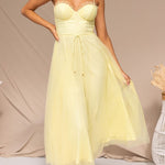 Modern-day Princess Chiffon Suspenders Party Maxi Dress