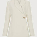 Exquisite and Fashionable Stand Lapel Neck Metal Button Long Sleeve Blazer