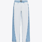 STRAIGHT LEG MID-RISE COMBINED JEANS