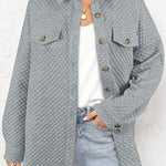 Lugogne Relaxed Lapel Oversized Long Sleeve Shirt