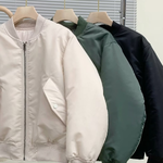 Stand Collar Thickened Single-sided Flight Jacket Baseball Jacket