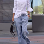 Long Sleeves Loose Solid Color Round-Neck T-Shirts Tops
