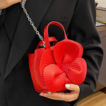 Flower Shape Pleated Split-Joint Bags Crossbody Bags Handbags Tote Bags