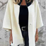 Fashionable Casual Stand Collar Zippered Loose Jacket
