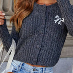 Shes The One Bow Detail Cardigan