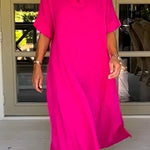 Classy Plain Half Sleeve Midi Dress