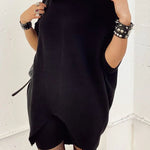 Perfect Winter Walks Knit Turtleneck High-low Hem Loose Midi Sweater