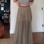 Mist Drape Pleated Floor-Mounting Skirt