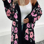 Floral Casual Women's Cardigan Sweater