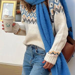 Off-white Fair Isle jacquard turtleneck sweater