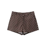 Polka Dot Print High-Waisted Wide-Leg Shorts