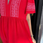 Women's V-Neck Boho Maxi Dress