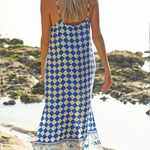 Just Enjoy Satin Unique Dragon Print Slit Loose Slip Midi Dress