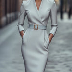 Hana | Elegant Midi Dress with a Flattering Waist