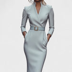 Lunori™ | Mandarin Luxe – Maxi dress