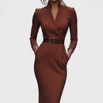Lunori™ | Mandarin Luxe – Maxi dress