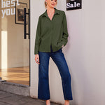 Long Sleeve Chiffon Blouse - Zeagoo (Us Only)