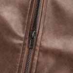Women's Lapel Vintage Faux Leather Jacket